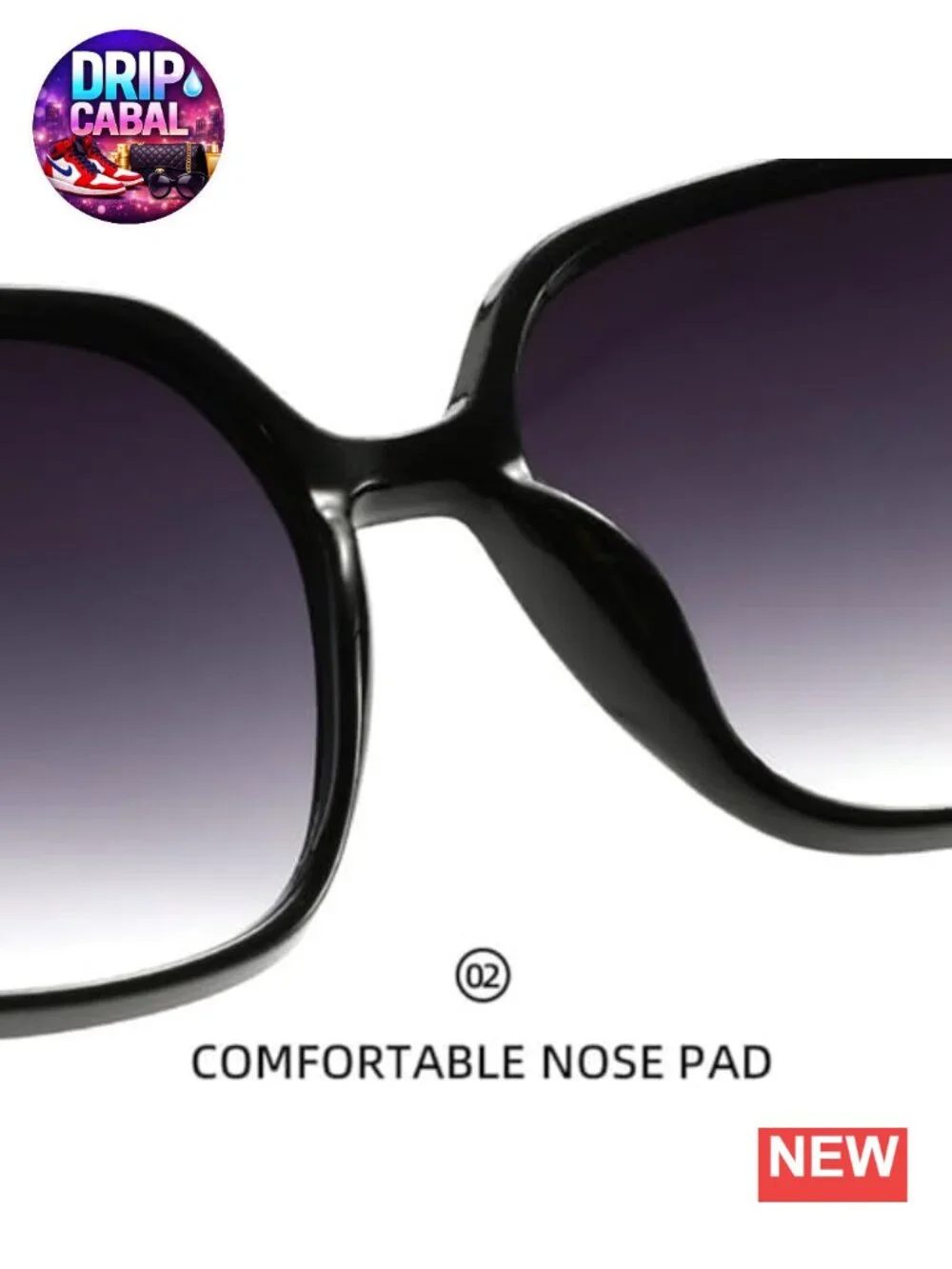 Retro Square Sunglasses Unisex Oversized Gradient UV400 Metal Frame Shades